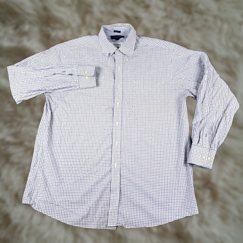 Tommy Hilfiger Tommy Hilfiger Shirt Mens Large Blue Check Casual Button Up Long Sleeve Size US L / EU 52-54 / 3 - 1 Thumbnail