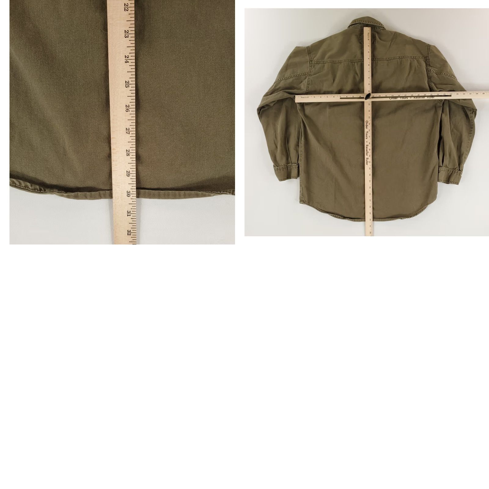 Levi's VINTAGE Levi's Shirt Green Denim Long Sleeve Mens M 90s Metal Button Shirt Size US M / EU 48-50 / 2 - 8 Thumbnail