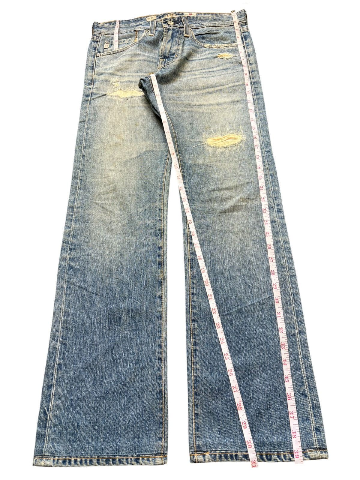 AG Adriano Goldschmied Vintage / Y2K Adriano Goldschmied Faded Wash Distress Jeans Size US 31 - 7 Thumbnail