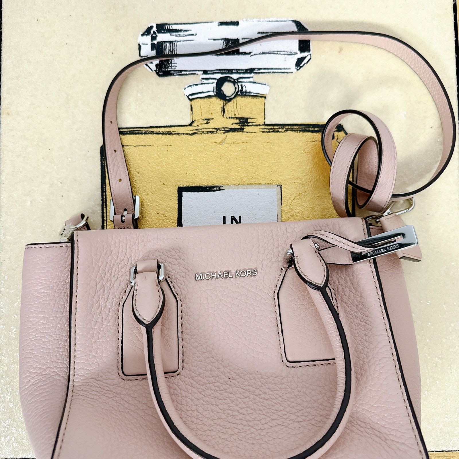 Michael Kors Michael Kors 30H5SEYM2L Selby Medium Top Zip Leather Bag Size ONE SIZE - 6 Thumbnail