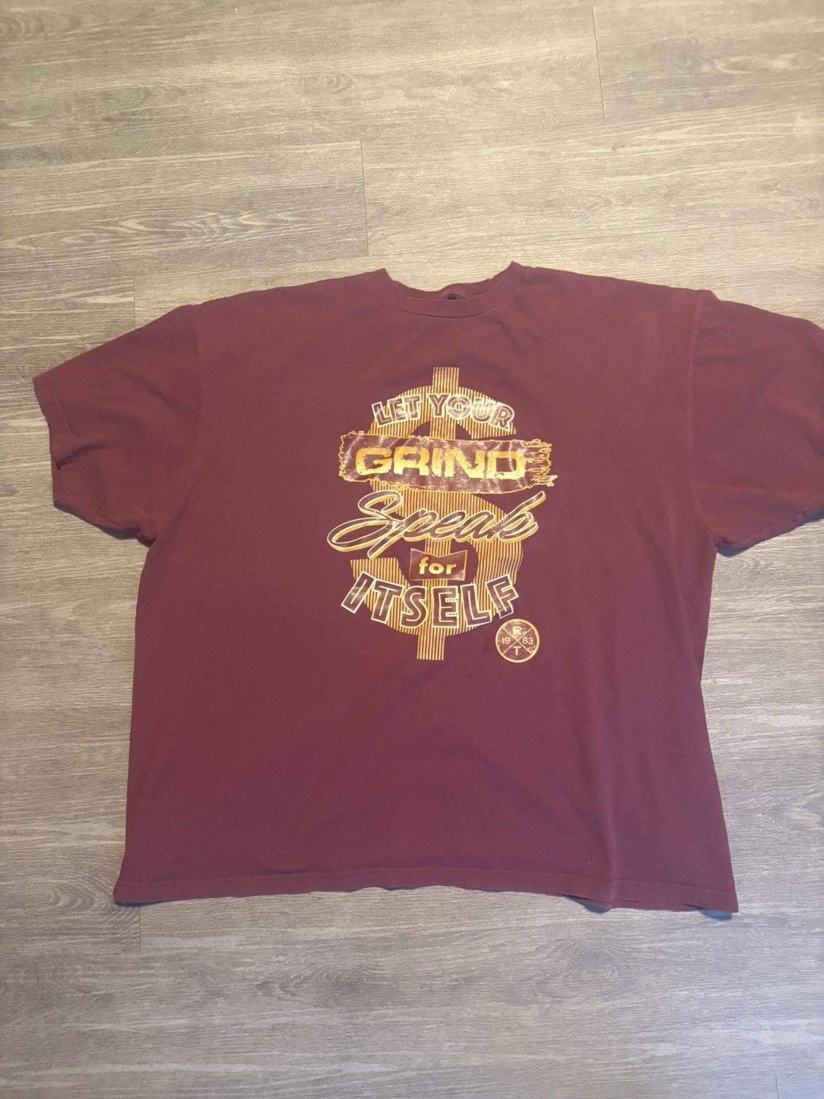 Other Risq Takers Men's Maroon Crew Neck Graphic Print T-Shirt 5XB Size US XXL / EU 58 / 5 - 6 Thumbnail