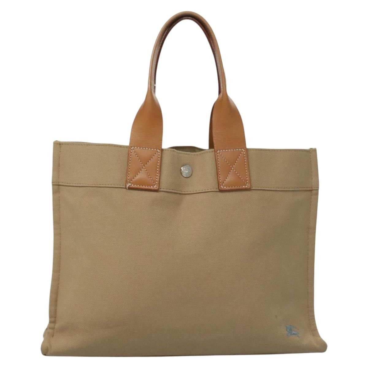 Blue Label Beige Canvas Tote Bag (Pre-Owned)