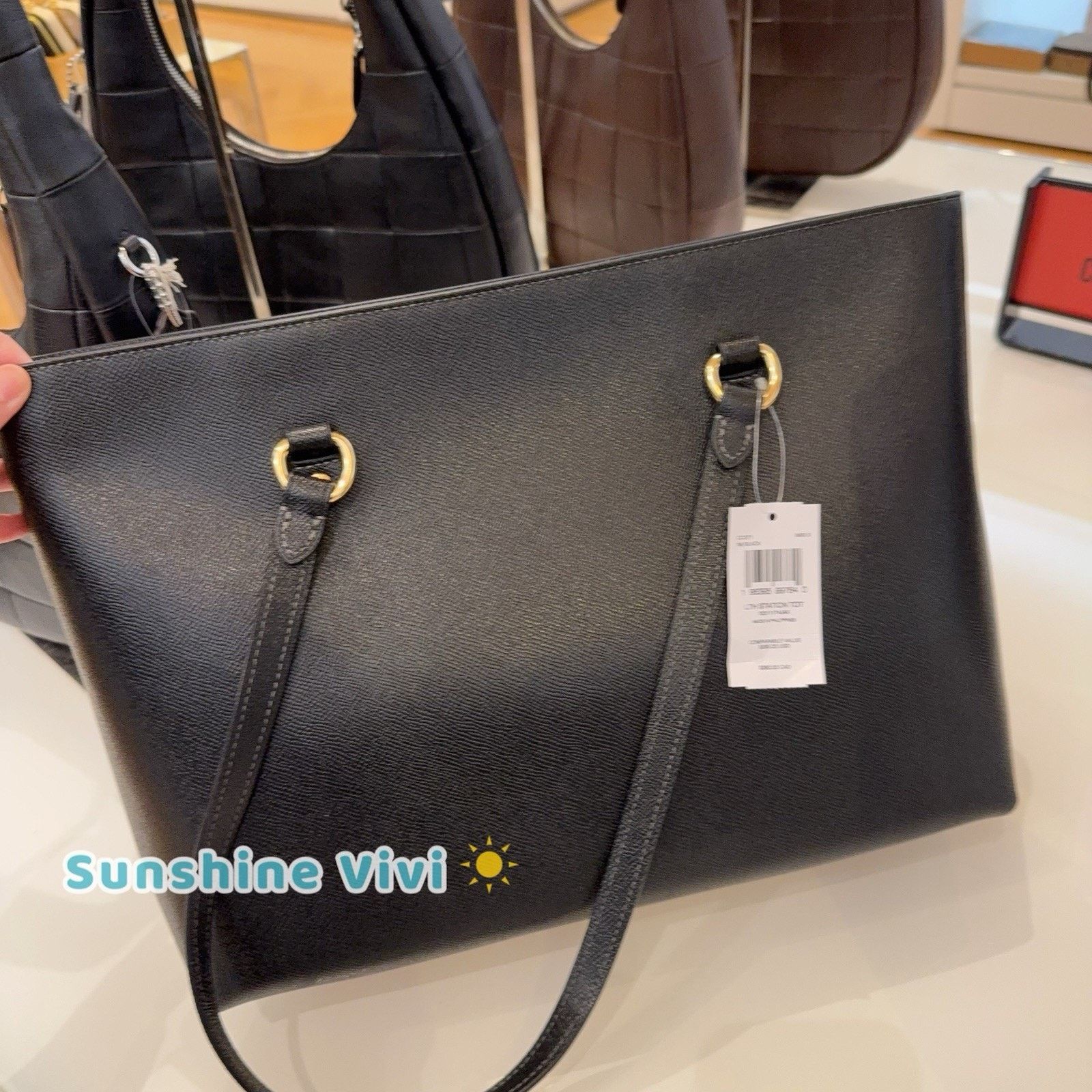 Coach NWT COACH CCD71 Station Tote Bag leather Gold Black Size ONE SIZE - 3 Thumbnail