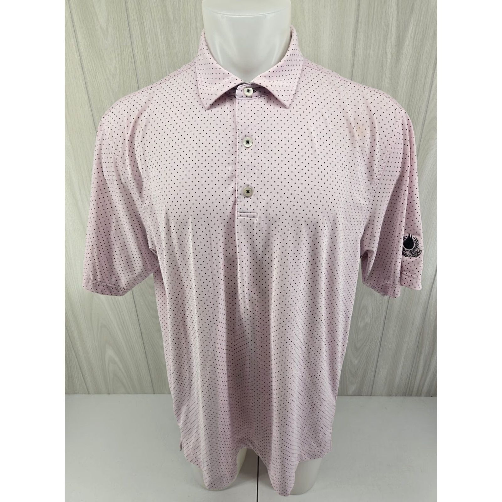 Footjoy FootJoy Polo Shirt Mens L Pink Black Polka Dot Burnin g Tree Club Polo Shirt Mens L Pink Black Polka Dot Burnin g Tree Club Size US L / EU 52-54 / 3 - 2 Thumbnail