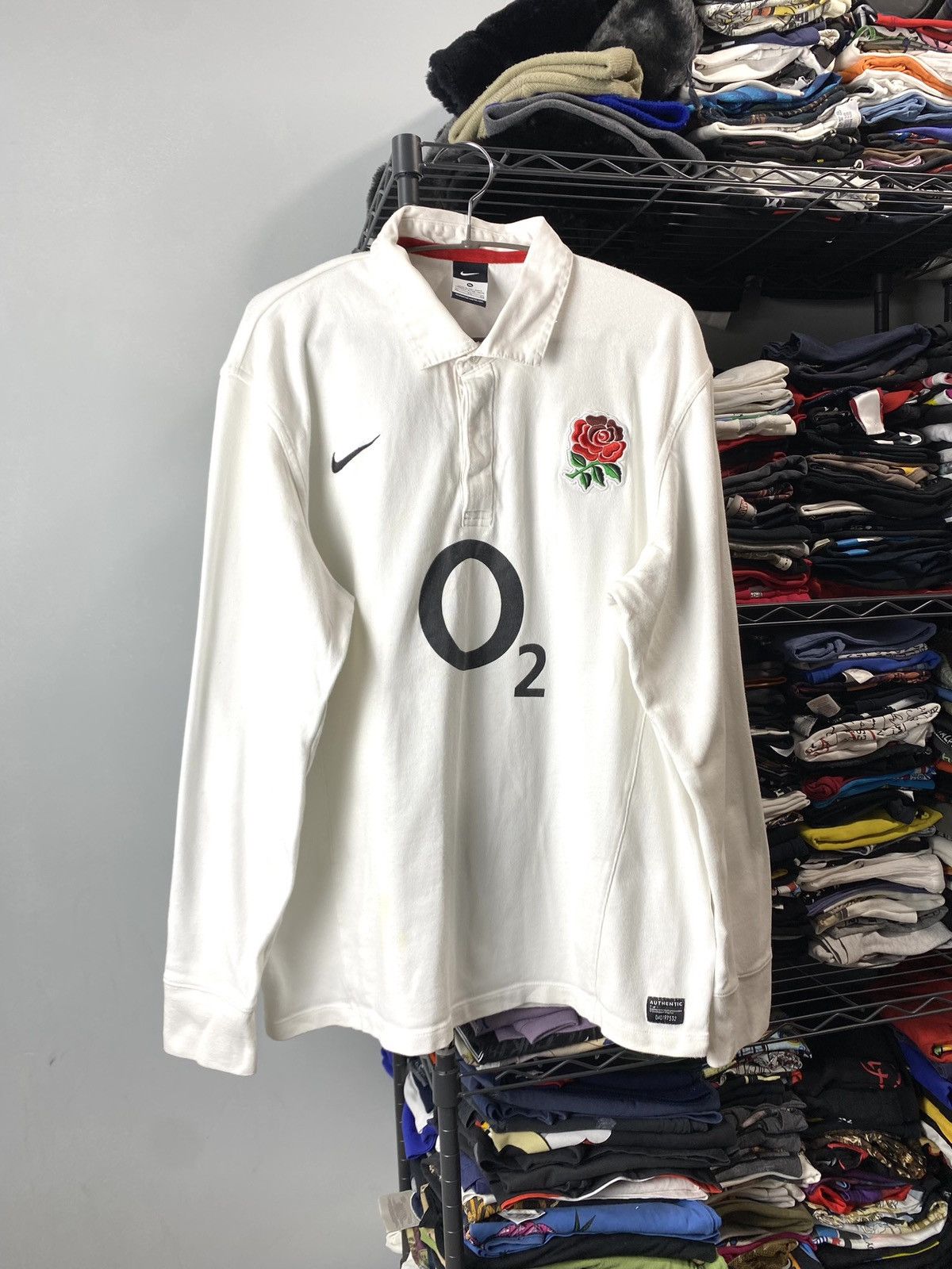 Nike × Vintage Vintage 00’s Nike England O2 Rugby Longsleeve Size US XL / EU 56 / 4 - 1 Thumbnail