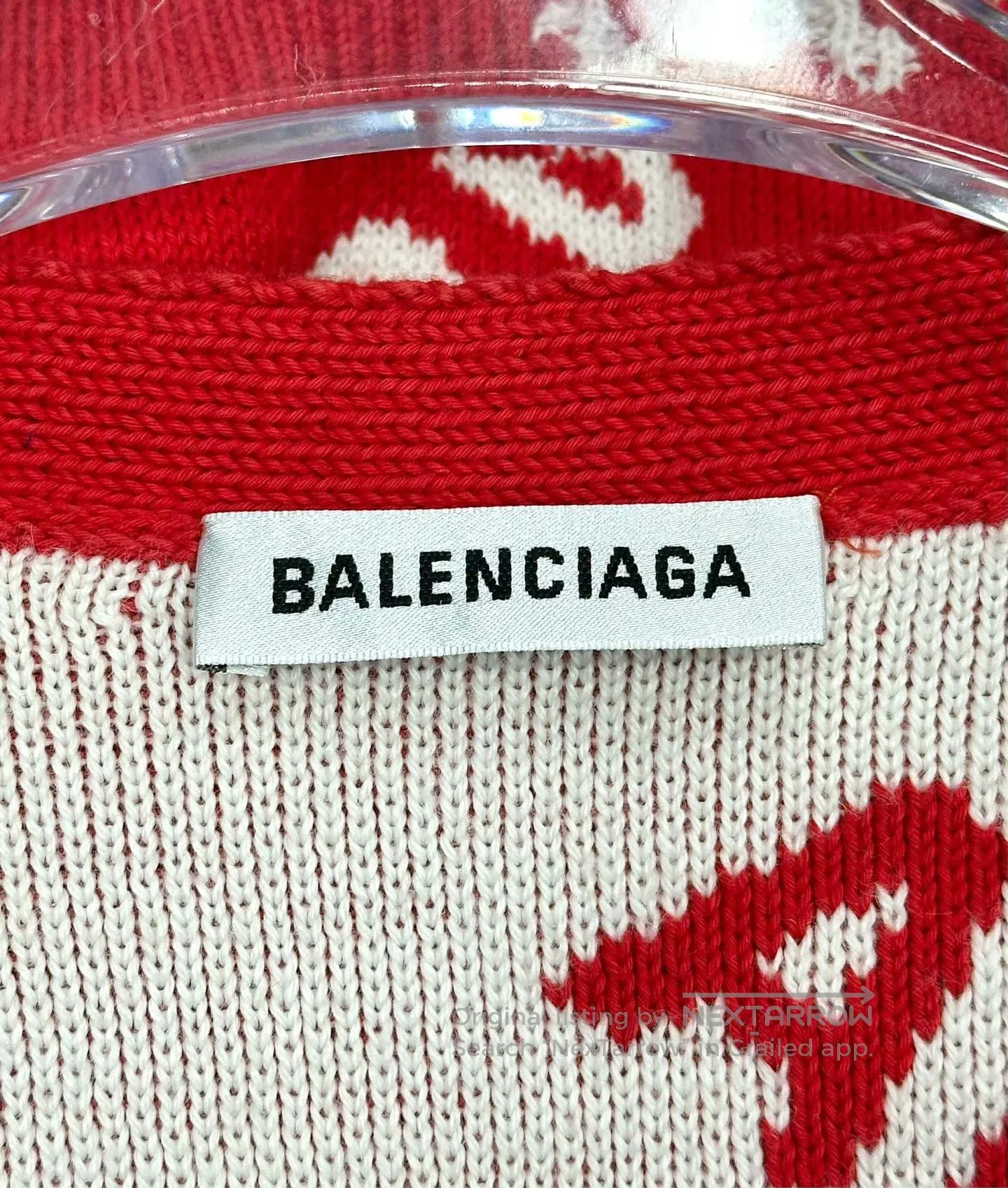 Balenciaga Balenciaga Red Bullet Screen Printed Logo Knit Cardigan| Size US XS / EU 42 / 0 - 3 Thumbnail