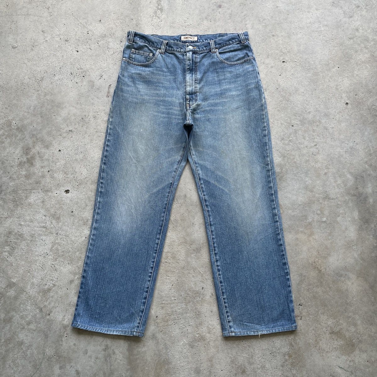 Vintage W35 Vintage Smith’s American BAGGY Jeans Faded Pants Denim Size US 35 - 1 Thumbnail
