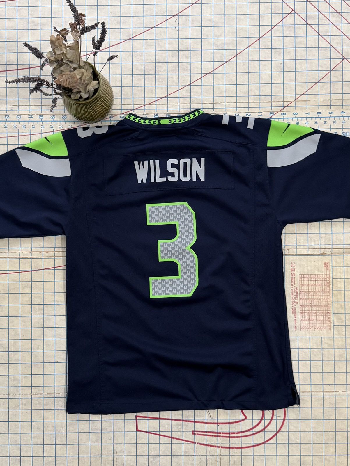NFL × Nike Youth Large Nike Russell Wilson Seahawks Jersey Navy Size US S / EU 44-46 / 1 - 9 Thumbnail