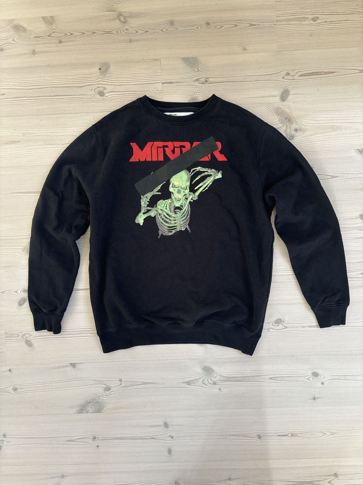 Off-White Off White Skull Mirror Crewneck by Virgil Abloh, size L. Size US L / EU 52-54 / 3 - 3 Thumbnail