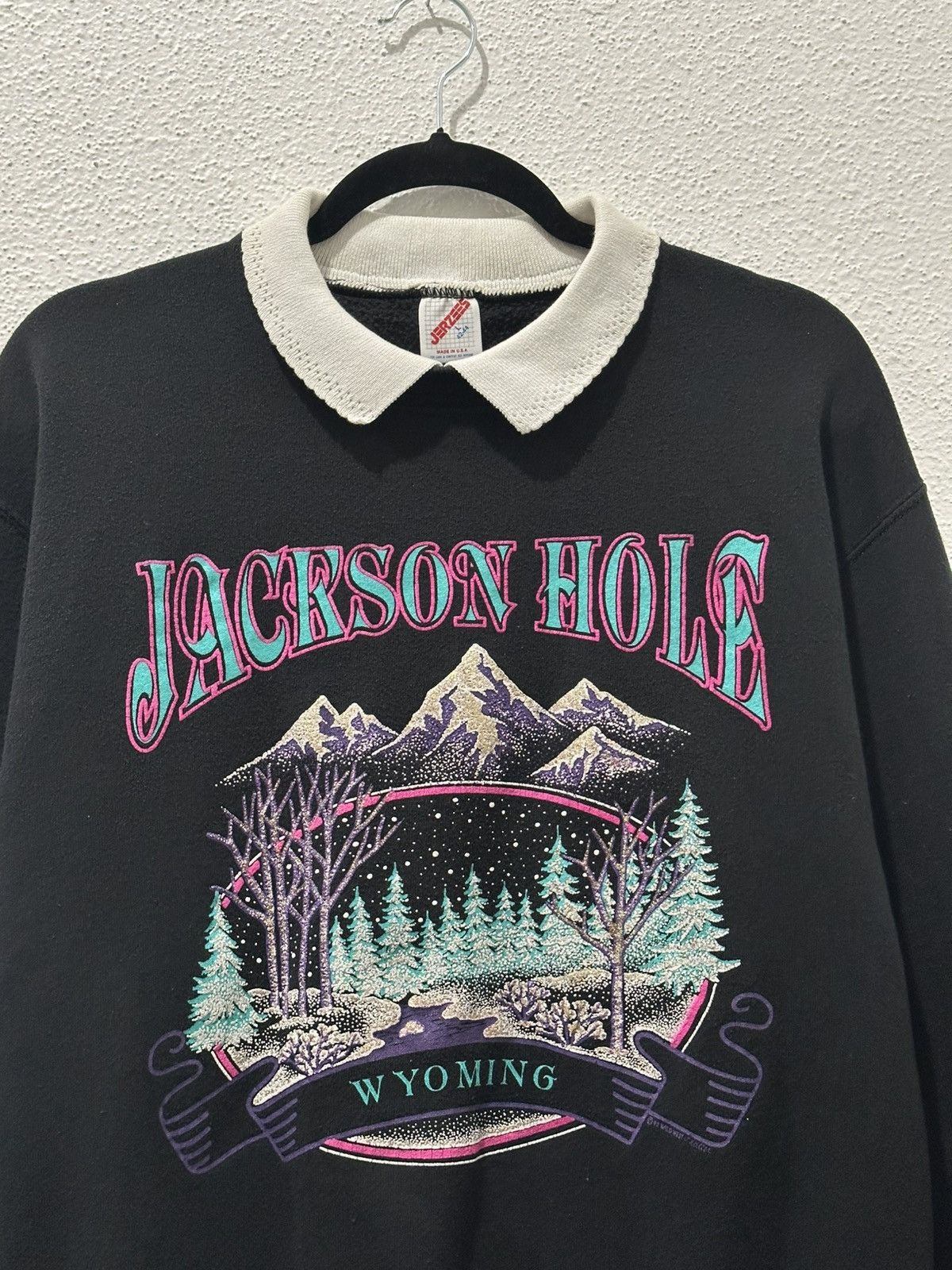 Other Vintage 90s Jackson Hole Wyoming Collared Sweatshirt Wmn’s L Size M / US 6-8 / IT 42-44 - 2 Thumbnail
