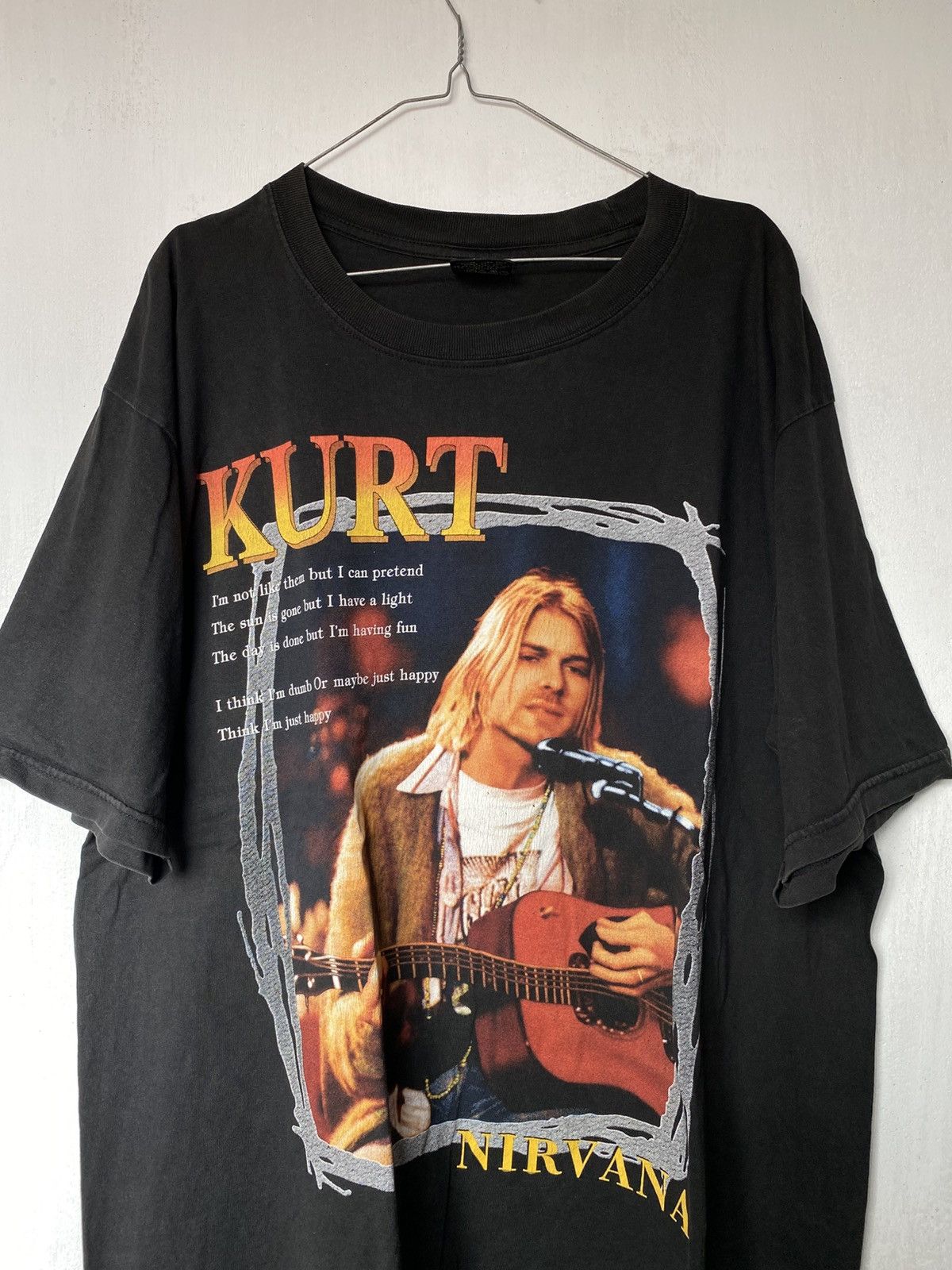 Band Tees × Vintage Vintage Kurt Cobain Mtv Unplugged Tshirt Boot 90s Size US XL / EU 56 / 4 - 3 Thumbnail