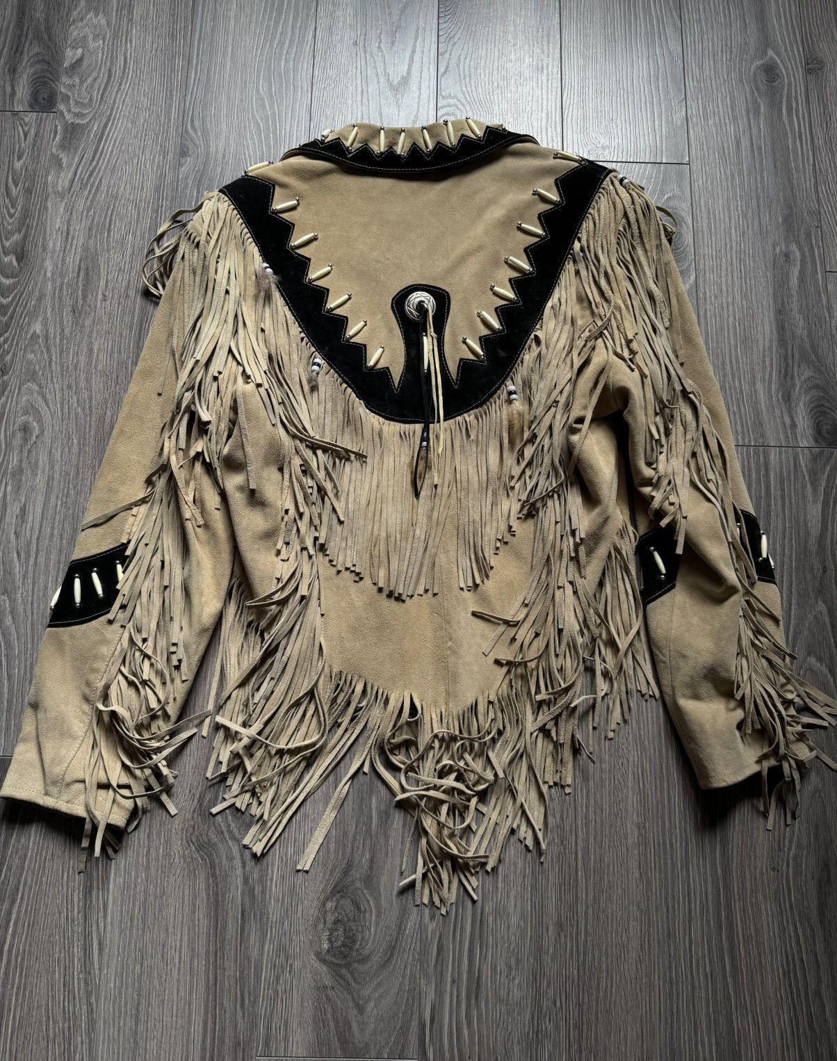 MDK Real Leather Mens Suede Fringe Cowboy western jacket L Size US L / EU 52-54 / 3 - 8 Thumbnail