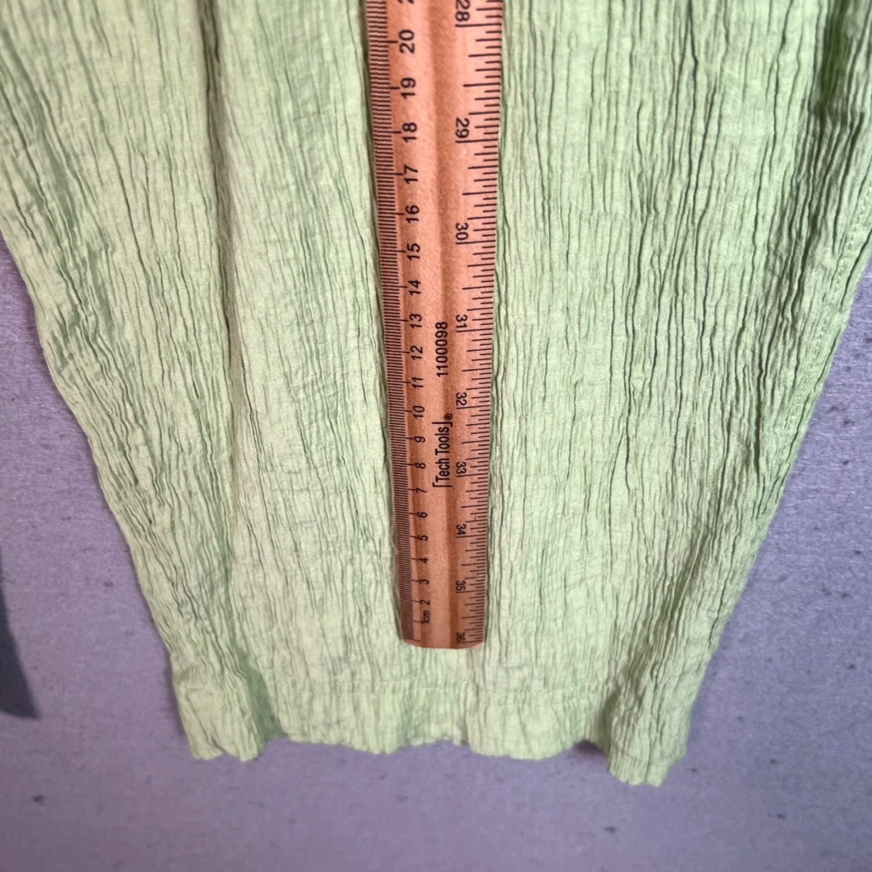 Madewell Madewell Womens Pants Medium Green Crinkle Viscose Ankle Straight Front Flat Front Rise High 27 in Inseam Regular Size M/Adult Womens? Size 32" / US 10 / IT 46 - 6 Thumbnail