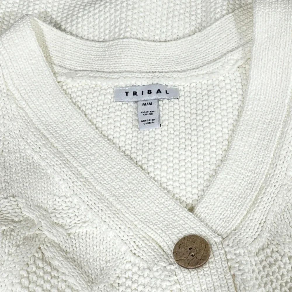 Tribal Streetwear Tribal Cable Knit Henley Tank NWT Size M / US 6-8 / IT 42-44 - 5 Thumbnail
