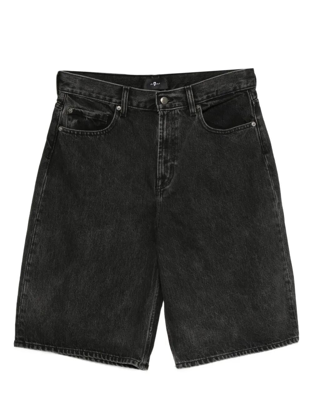 7 For All Mankind `Wide Leg Shorts Caviar` Shorts Size US 29 - 1 Thumbnail