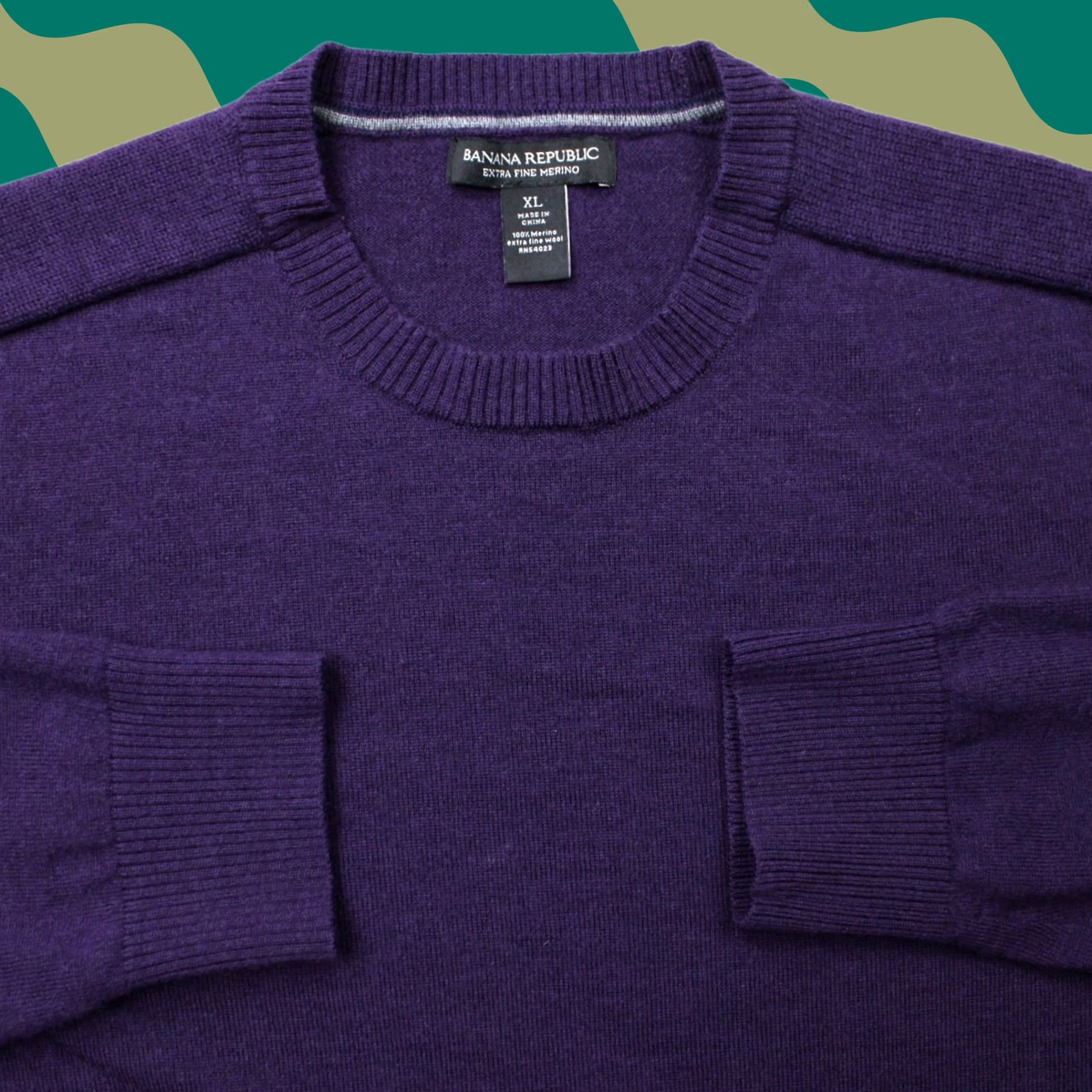 Banana Republic Banana Republic Sweatshirt Mens XL Purple Merino Wool Crewneck L/S Pullover Solid Classic Computer-Generated Title Adjustments: Size US XL / EU 56 / 4 - 1 Thumbnail
