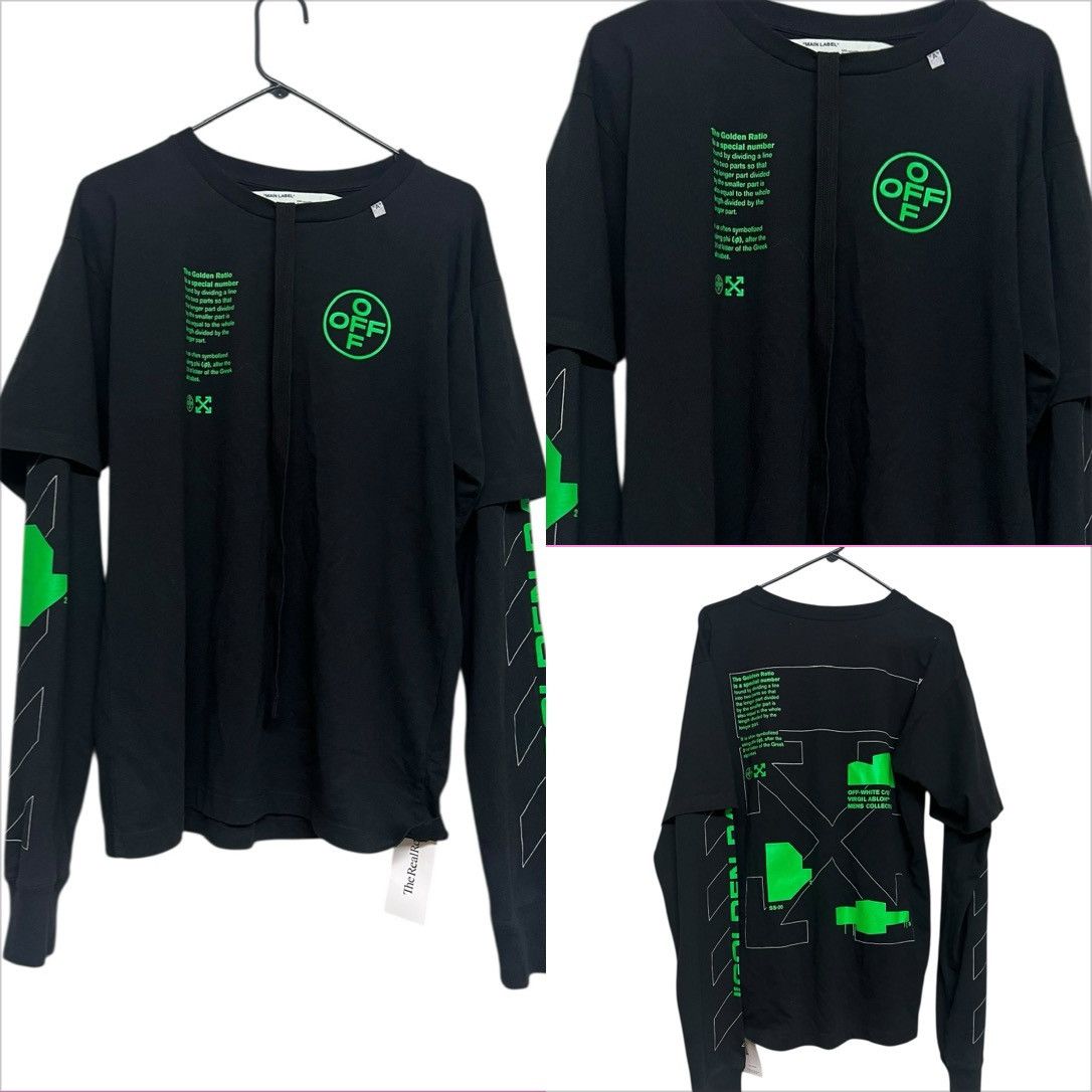 Off-White Off White Long Sleeve Shirt Neon Green Black Medium Size US M / EU 48-50 / 2 - 1 Thumbnail