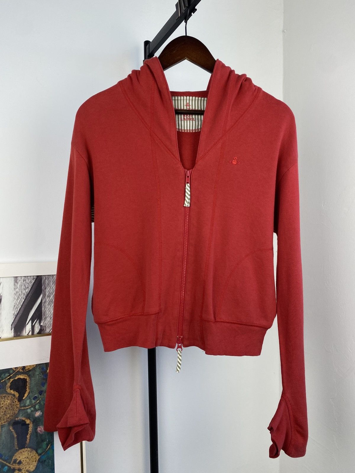 Vivienne Westwood Y2K 2000's Vivienne Westwood Angled Sleeves Cropped Hoodie Size S / US 4 / IT 40 - 1 Thumbnail
