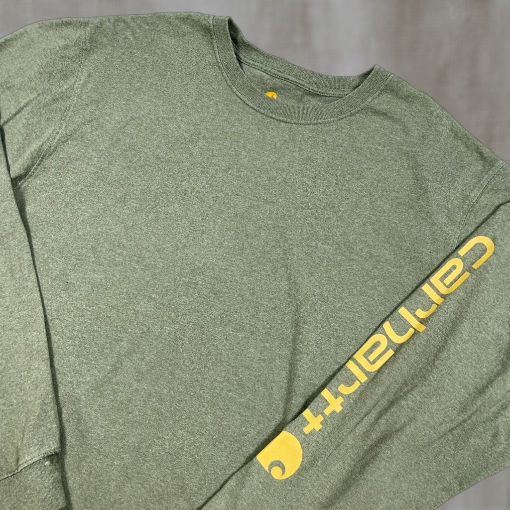 Carhartt Carhartt Shirt Men L Olive Green Logo Work Wear Tee Y2K Original Vintage Size US L / EU 52-54 / 3 - 1 Thumbnail