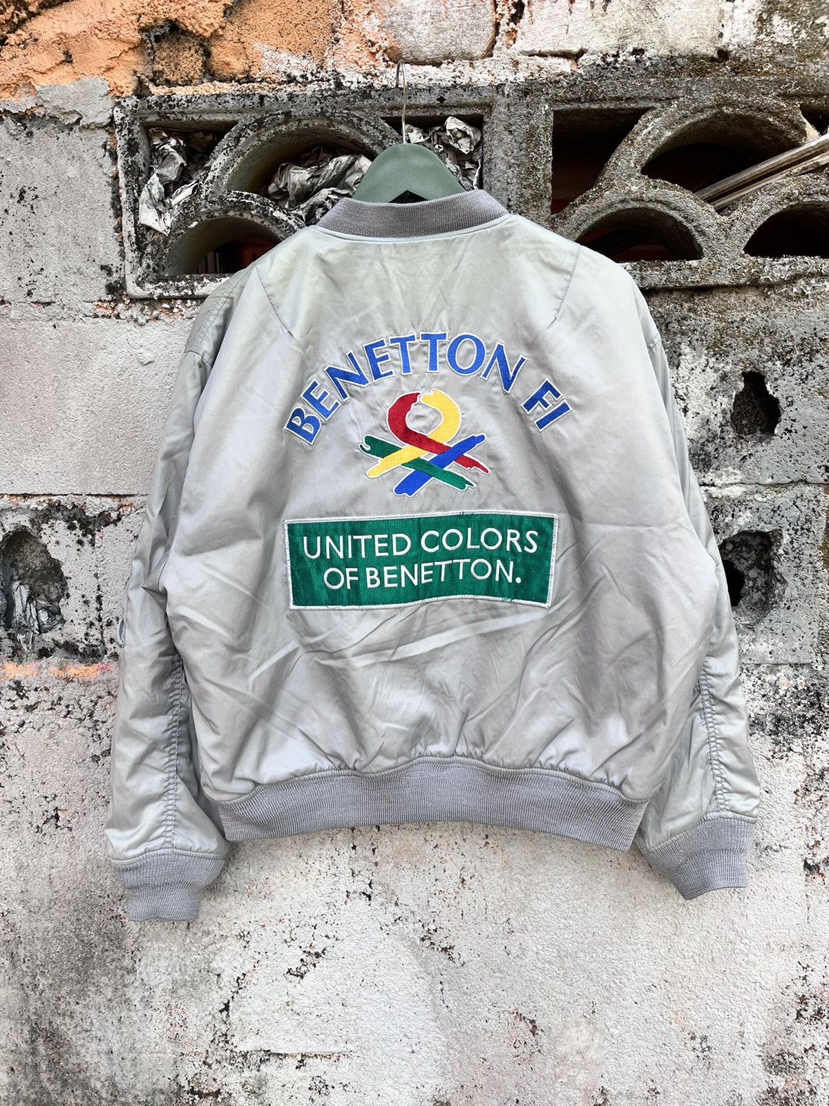 Formula 1 Vintage Benetton Formula One Racing Team Bomber Jacket Size US L / EU 52-54 / 3 - 1 Thumbnail