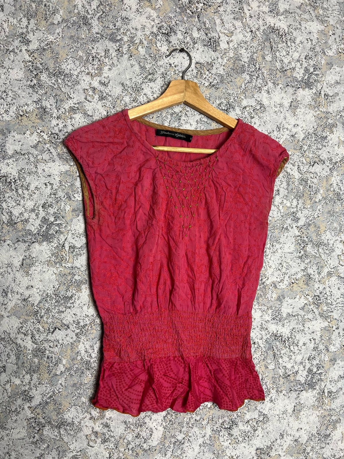 Designer Gudrun Sjoden Avant Garde Pattern Blouse Size S Sjöden Size S / US 4 / IT 40 - 1 Thumbnail