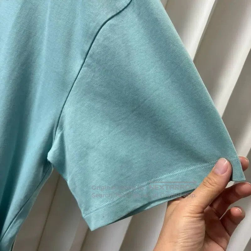 Loewe Loewe Summer Lake Blue Cotton Embroidered T-Shirt . Size S / US 4 / IT 40 - 5 Thumbnail