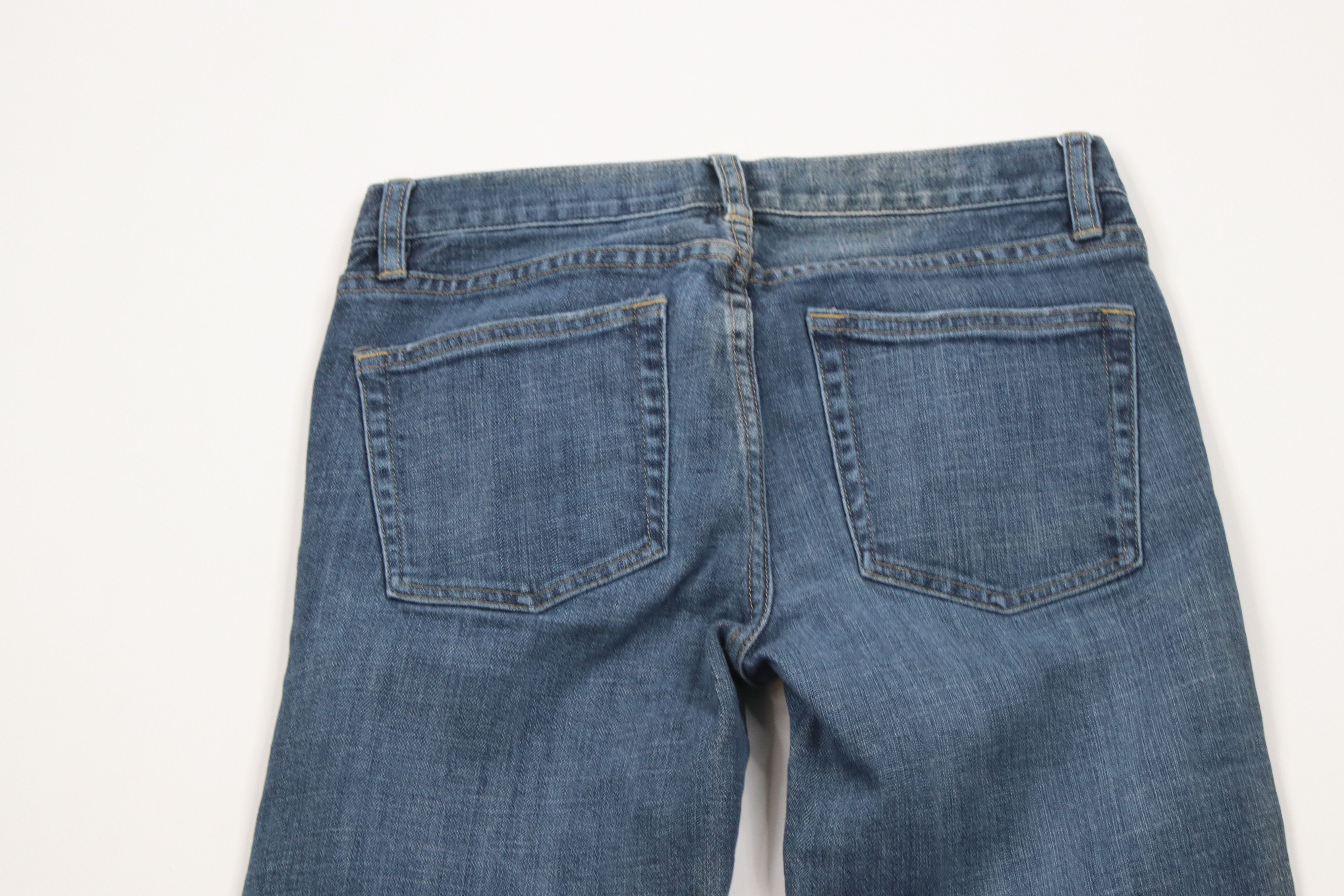 J.Crew × Vintage Vintage Y2K J Crew Stretch Flared Bootcut Denim Jeans Blue Size 28" / US 6 / IT 42 - 12 Thumbnail