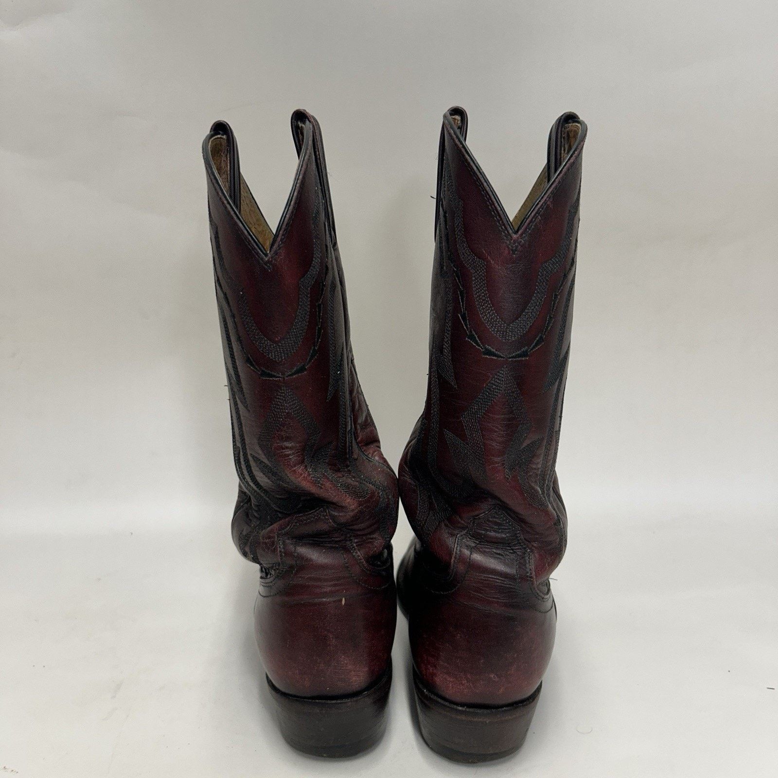 Lucchese Lucchese 2000 Leather Roper Cowboy Boots “Black Cherry” Size US 9 / EU 42 - 5 Thumbnail