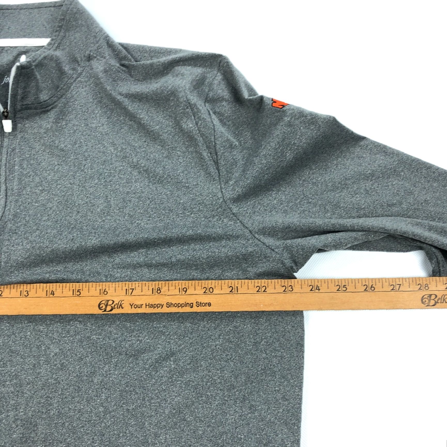 johnnie-O VINTAGE Johnnie O Performance Pullover Mens Large Gray 1/4 Zip Logo NHHS New Hanover Quater Zip Pullover 1/4 Zip Logo NHHS Size US L / EU 52-54 / 3 - 7 Thumbnail