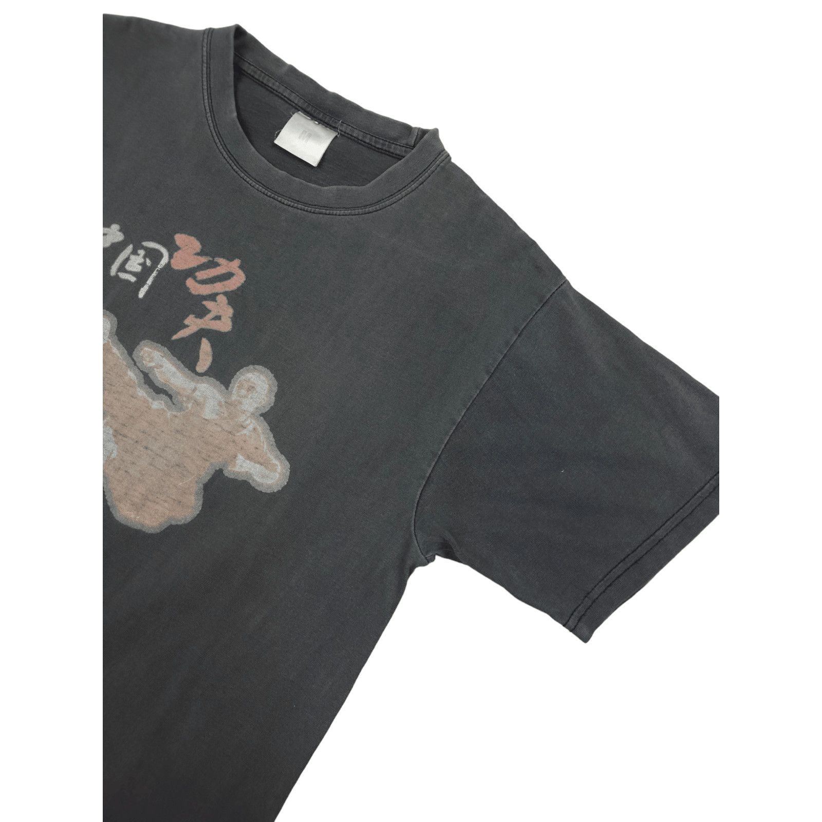 Vintage 💎 90s Washed Faded Distressed Kung Fu Size M Black T-shirt Size US M / EU 48-50 / 2 - 3 Thumbnail