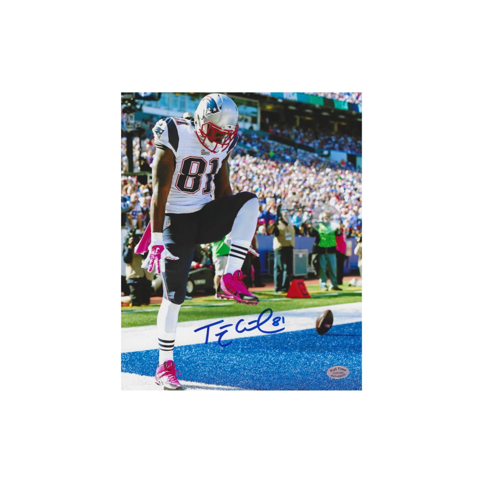 Other Tim Wright Patriots Autographed 8x10 Photo With COA W/Frame Size ONE SIZE - 3 Thumbnail