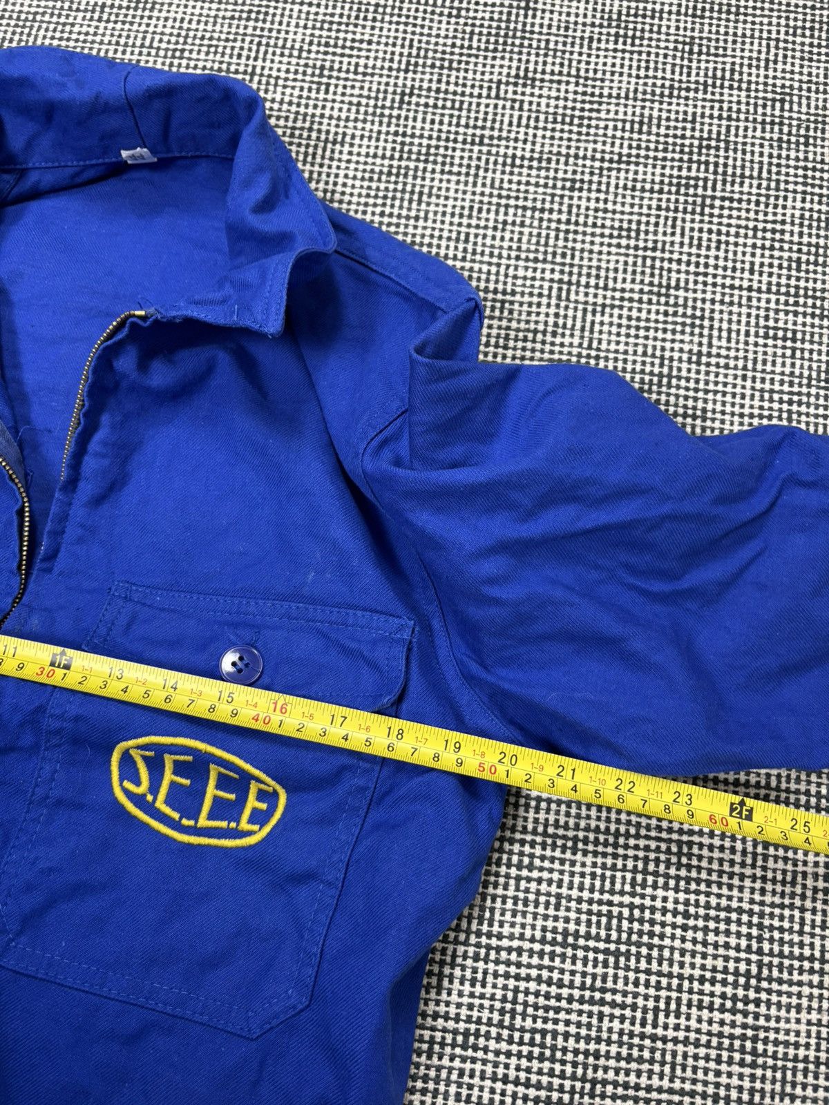 Other 70s Vintage German Cropped Cyclist Utility Work Jacket Size US S / EU 44-46 / 1 - 7 Thumbnail