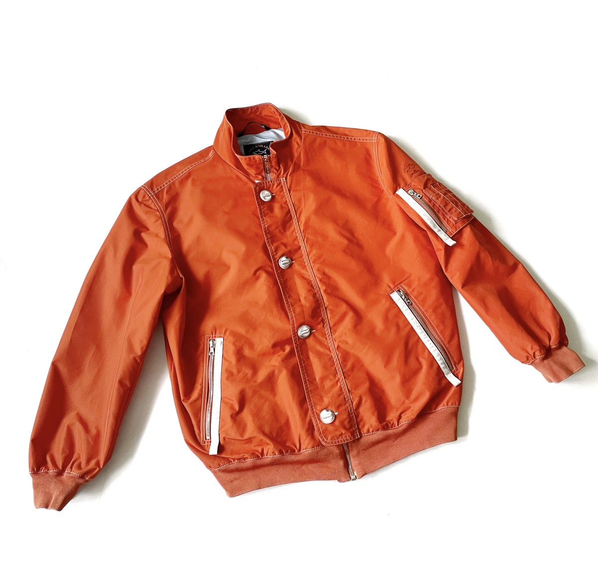 Paul & Shark Paul & Shark Orange Nylon Men Bomber Jacket Size M Size US M / EU 48-50 / 2 - 1 Thumbnail