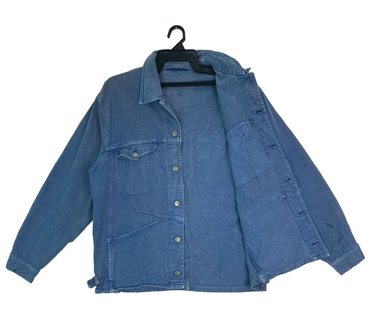 Marithe + Francois Girbaud × Vintage Vtg 90s rare MFG blue denim workwear jacket Size US M / EU 48-50 / 2 - 4 Thumbnail