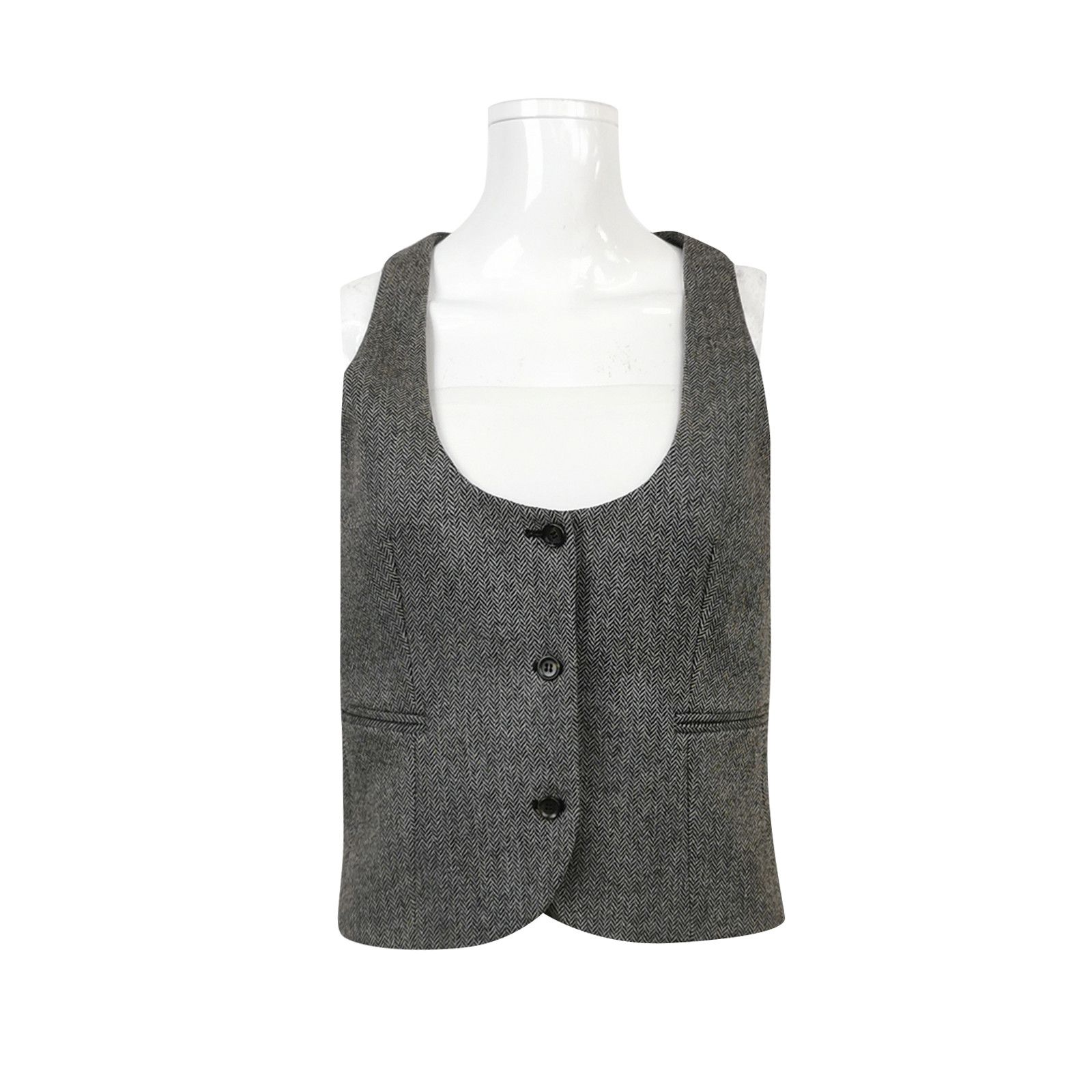 Gucci Gucci Herringbone Wool Vest 34R Size 34R - 1 Thumbnail