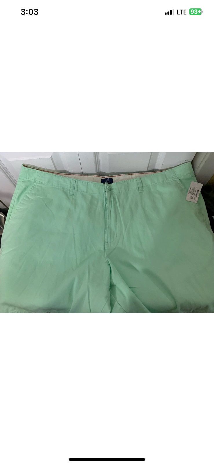 George George mens sz 46 light green flat front shorts Size US 44 / EU 60 - 4 Thumbnail