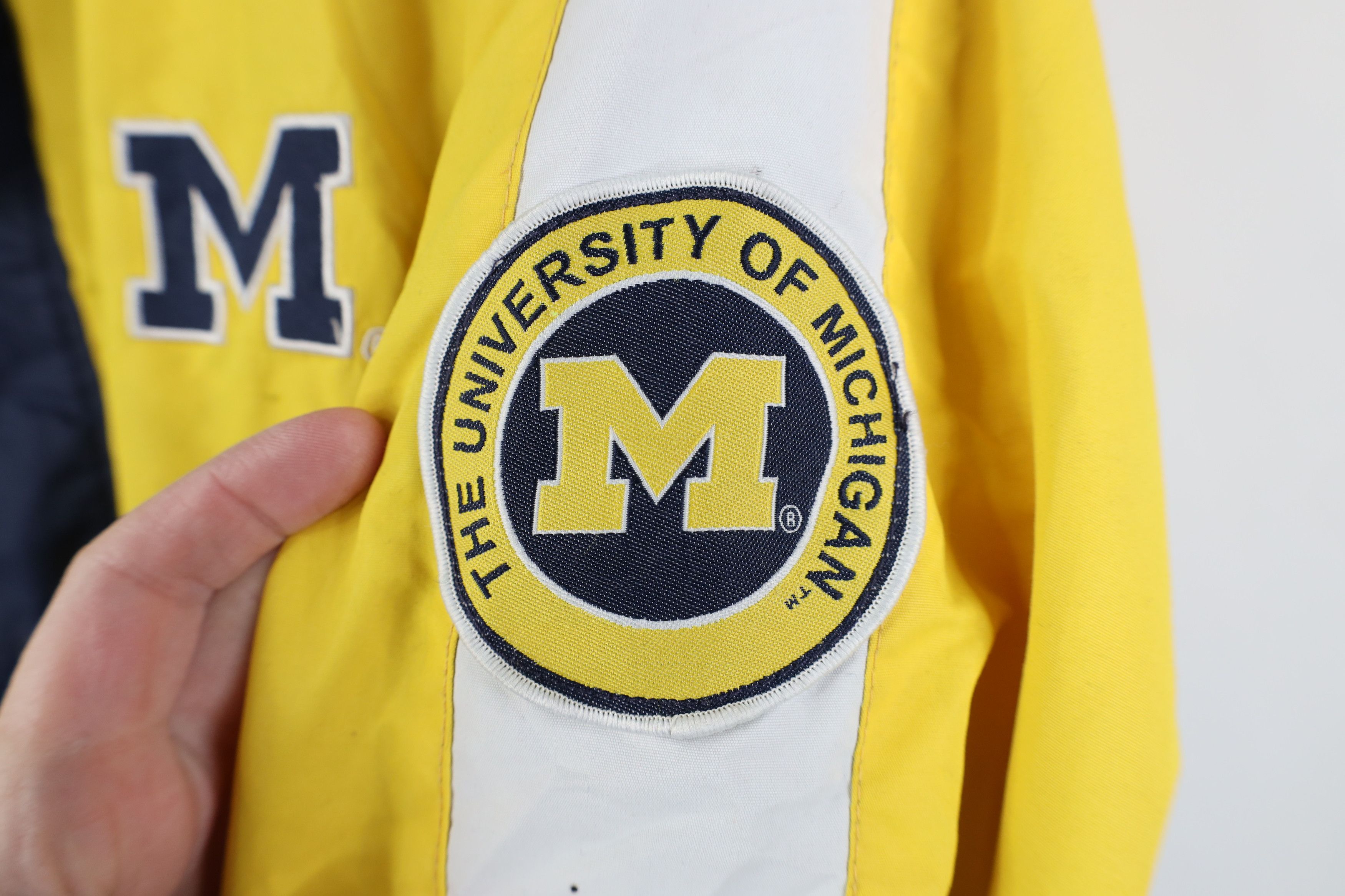 Vintage Vintage 90s Lined University of Michigan Full Zip Jacket Size US XXL / EU 58 / 5 - 4 Thumbnail