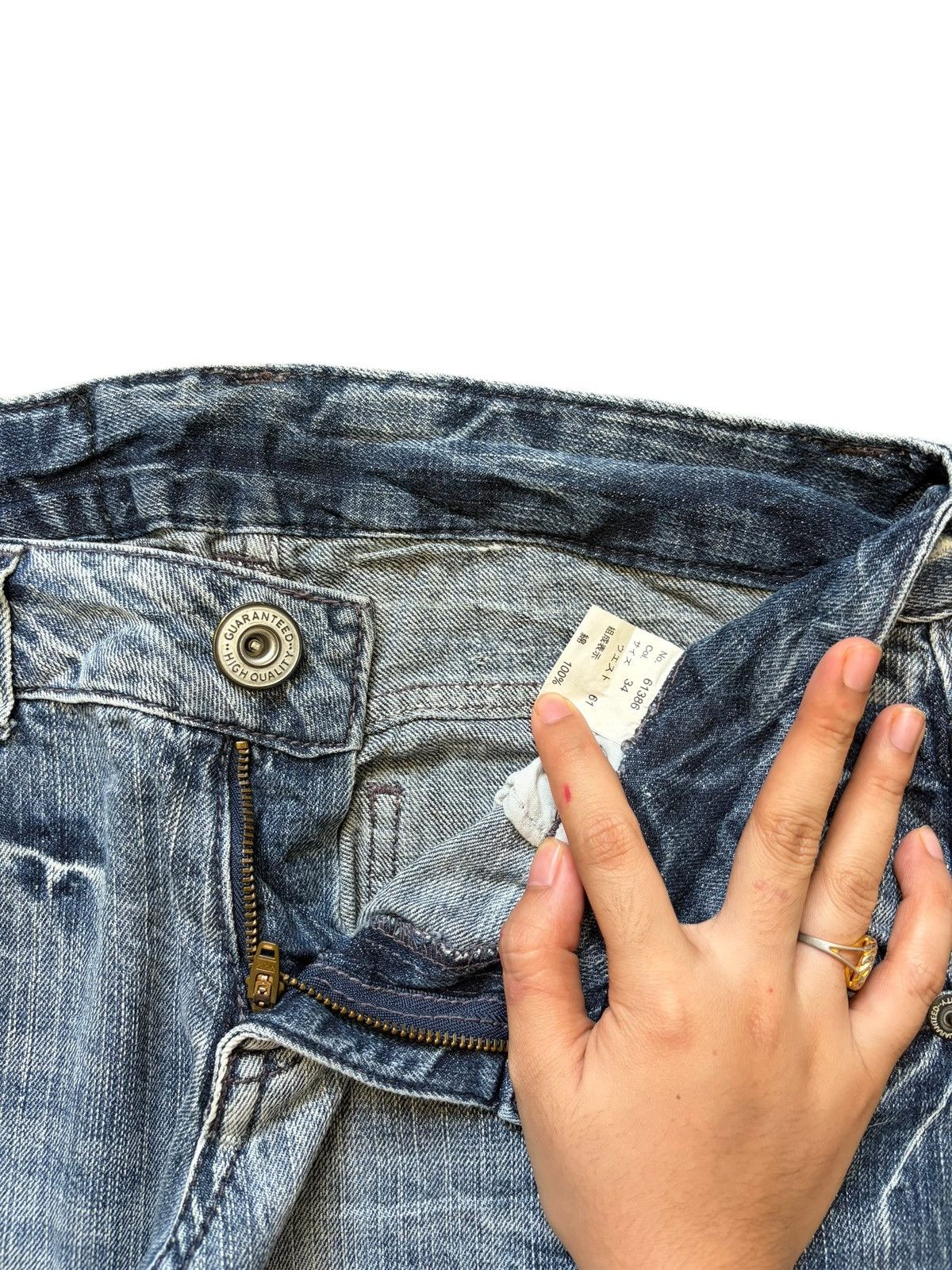 Ksubi Vintage / Y2K Unbranded Bleached Wash Distress Jeans Size 29" - 5 Thumbnail