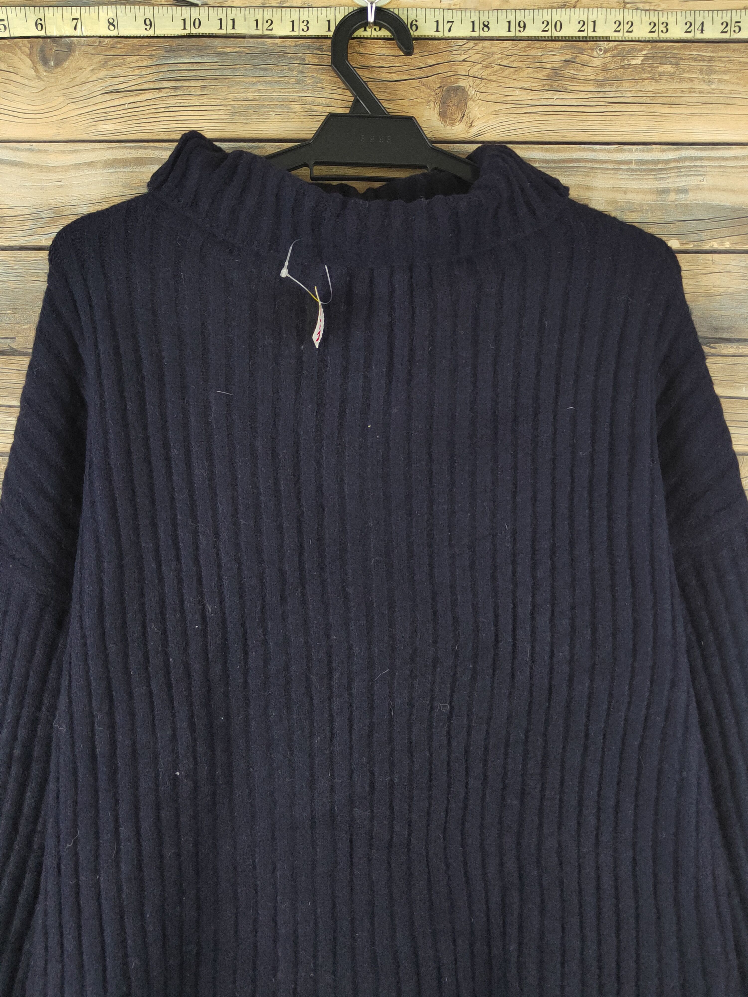 Aran Isles Knitwear × Japanese Brand × Vintage Urs Navy Knitwear Sweatshirts #W1219 Size L / US 10 / IT 46 - 2 Thumbnail
