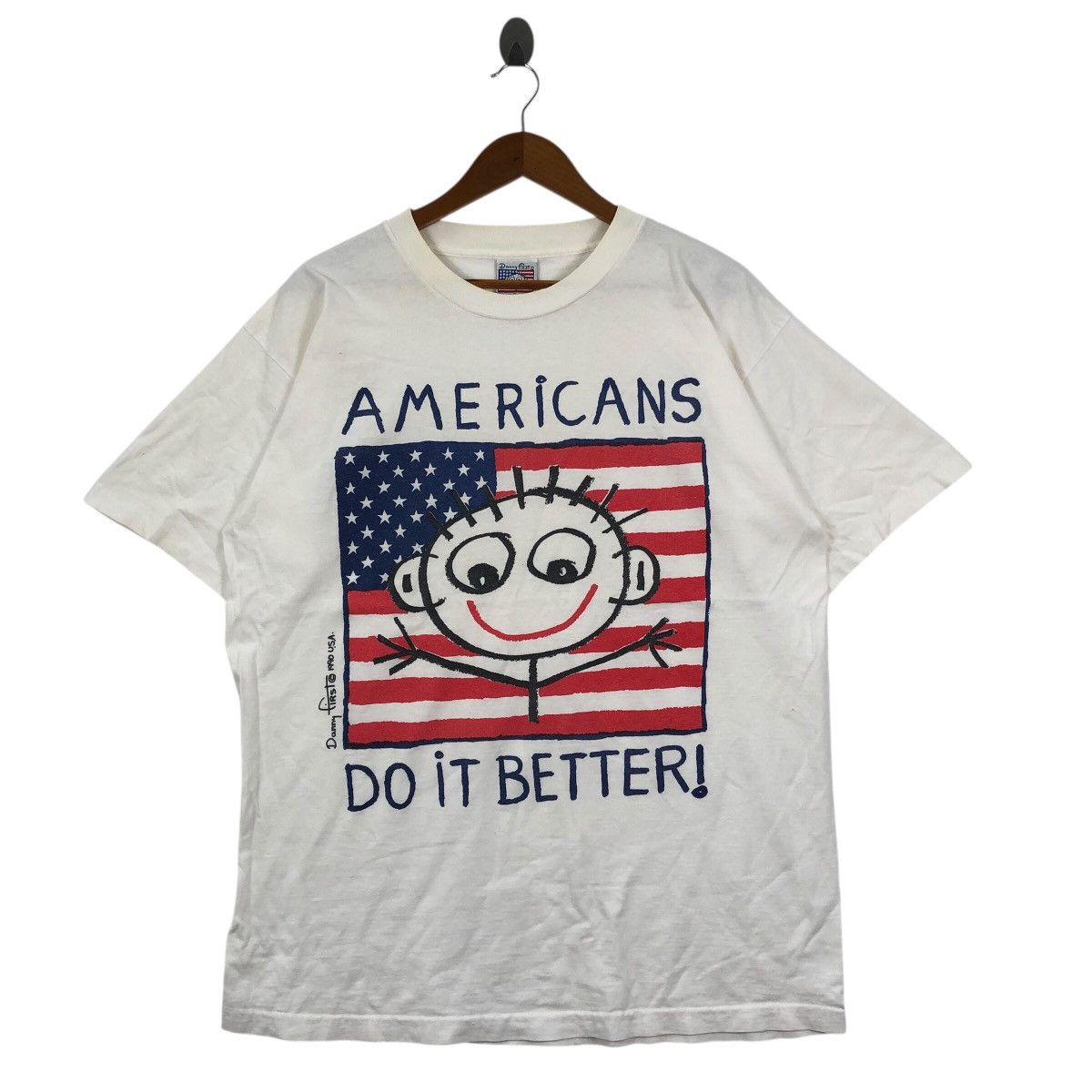 Other Vintage 90s DANNY FIRST USA Do It Better T-Shirt Size US XL / EU 56 / 4 - 2 Thumbnail