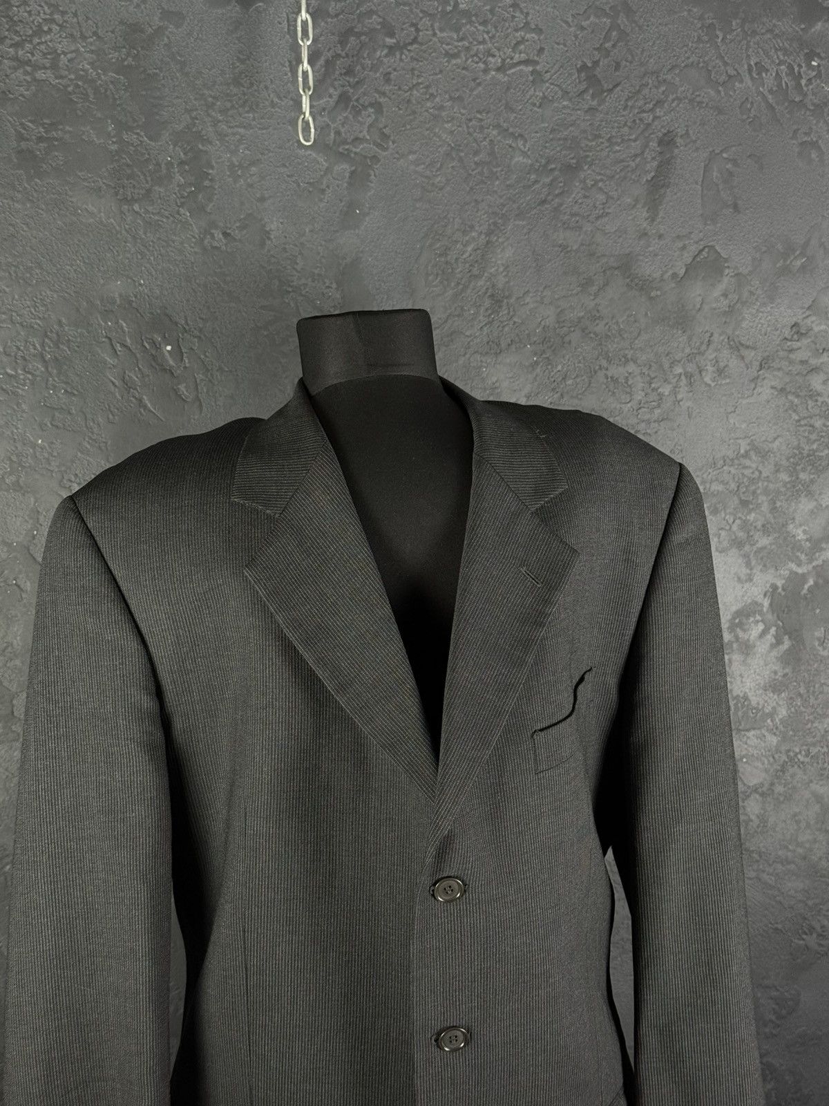 Valentino VTG 80s Valentino Uomo Men's Wool Blazer Italy Size 54 R Size 54R - 3 Thumbnail