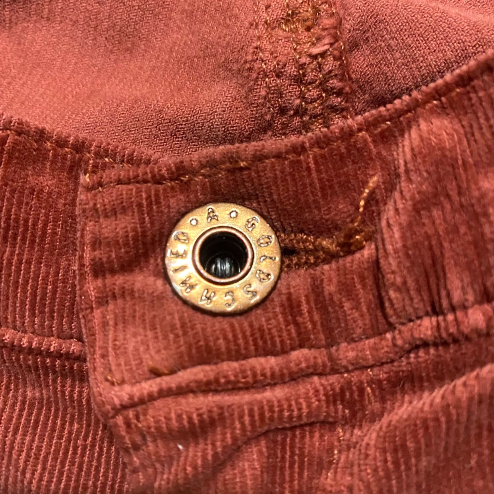Vintage VINTAGE AG Adriano Goldschmied Womens Jeans 27P Stevie Slim Straight Red Corduroy 5-Pocket Design Mens? Size 27" / US 4 / IT 40 - 6 Thumbnail