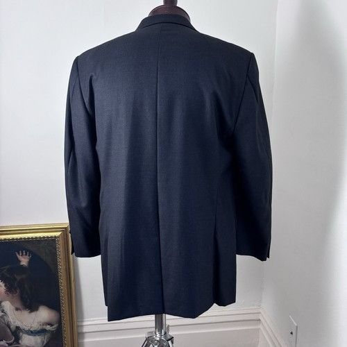 Hickey Freeman LORO PIANA Hickey Freeman Men's Dark Gray Solid Wool Blazer Size 42R - 7 Thumbnail