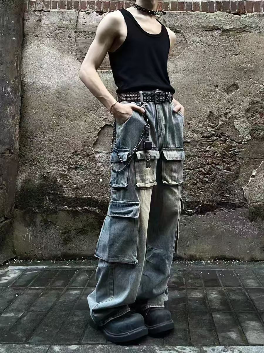 Japanese Brand × Jean Heavyweight Vintage Multi-Pocket Workwear Jeans Size US 34 / EU 50 - 1 Thumbnail