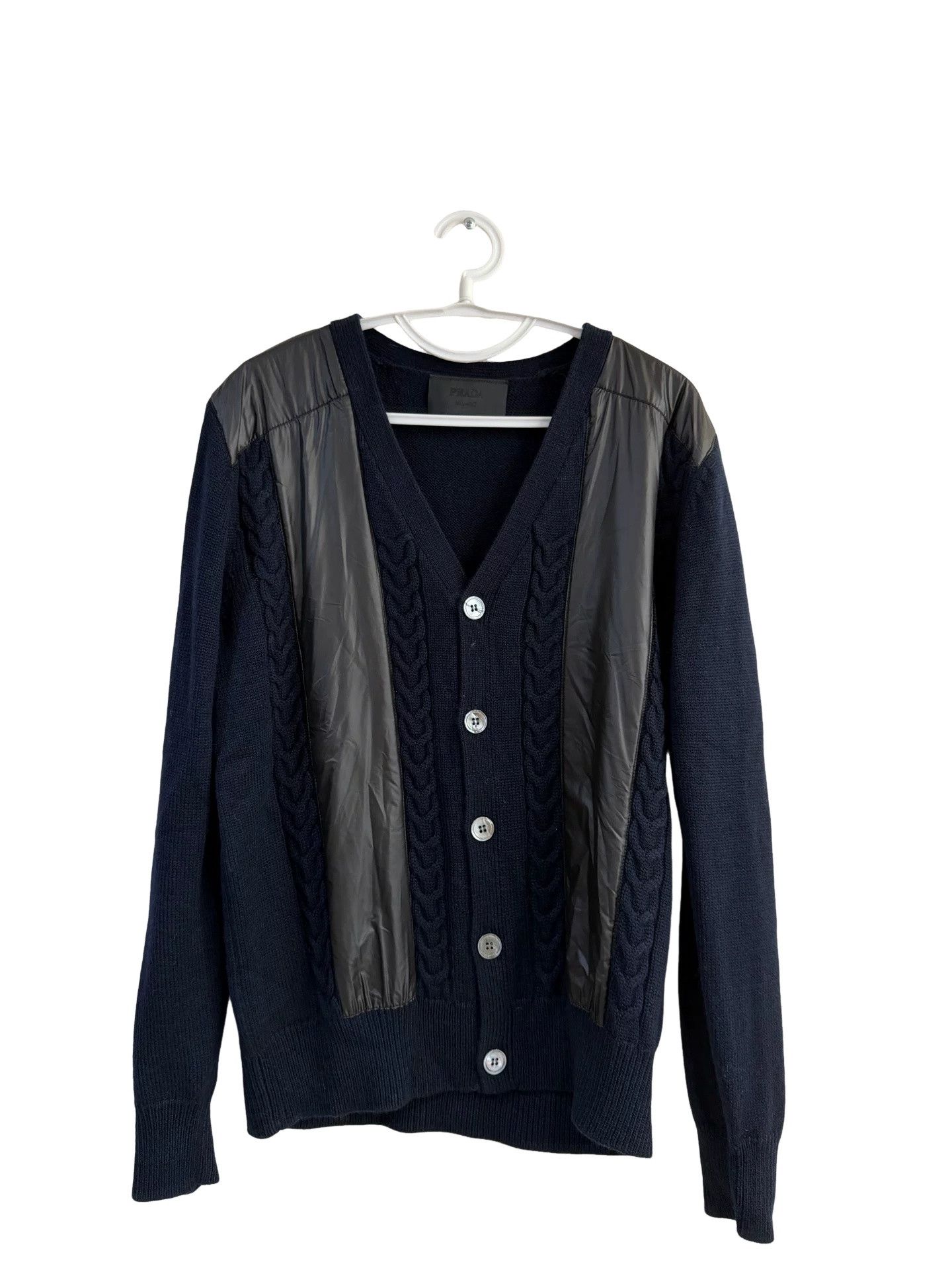 Prada Prada Padded Panel Knit Cardigan Size 50 Size US M / EU 48-50 / 2 - 1 Thumbnail