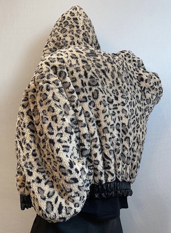 Japanese Brand × Vintage Premium punk reversible faux leather leopard hooded jacket Size US XXL / EU 58 / 5 - 6 Thumbnail