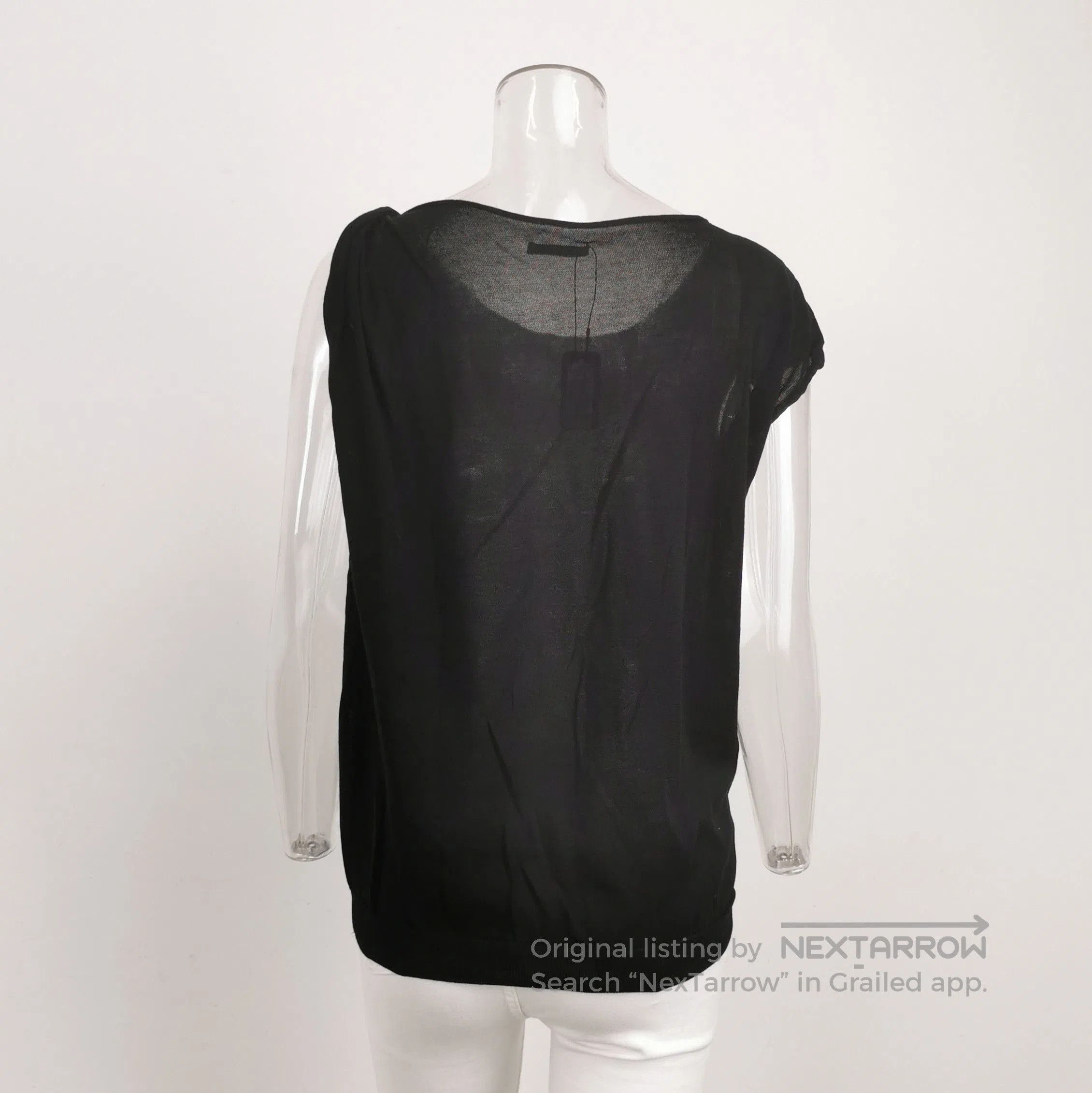 Prada Prada Black Cotton Knit Top for Women . Size L / US 10 / IT 46 - 2 Thumbnail