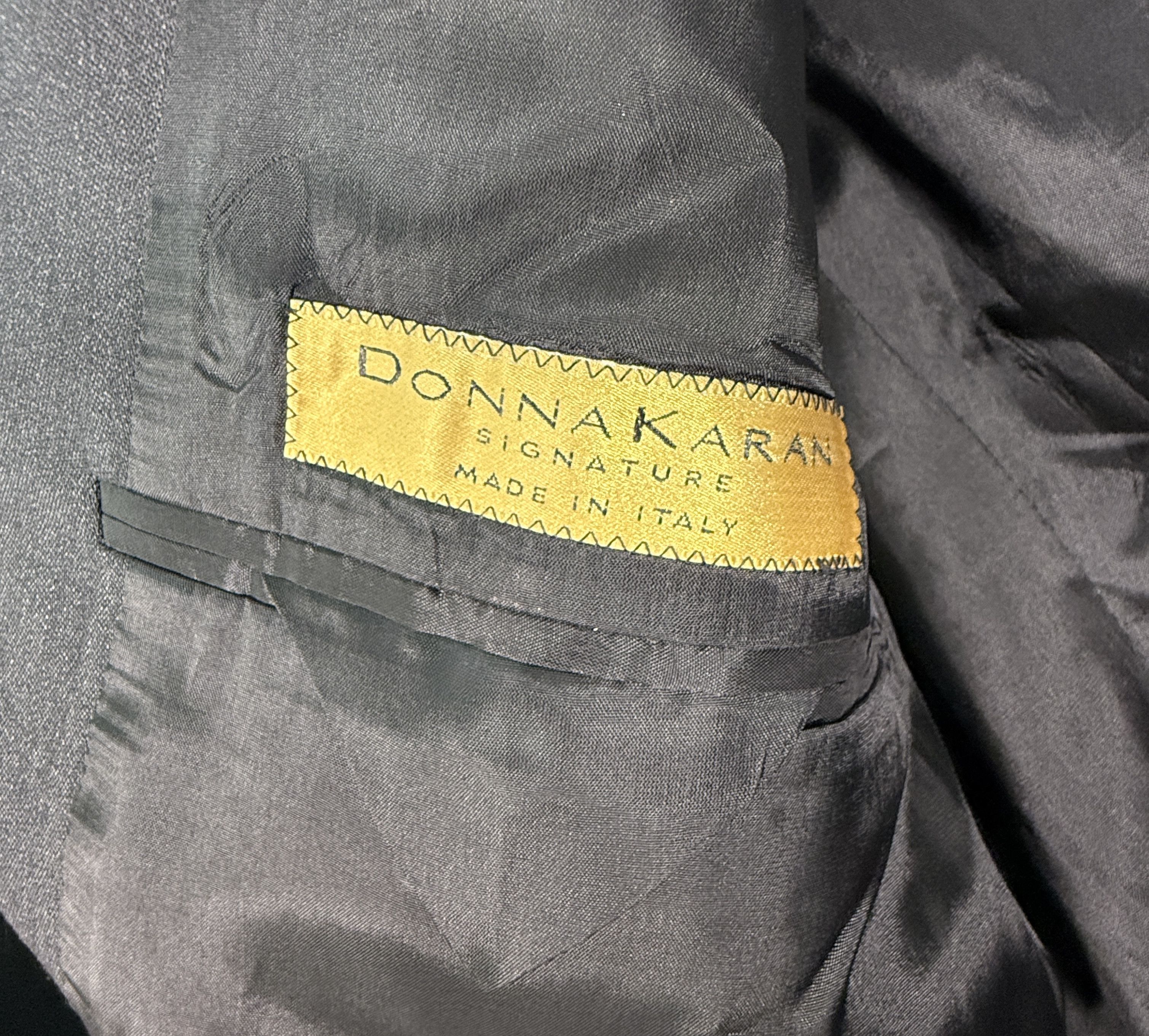 Donna Karan Donna Karan Charcoal Gray Blazer/Suit Jacket Made In Italy Size 40R - 3 Thumbnail