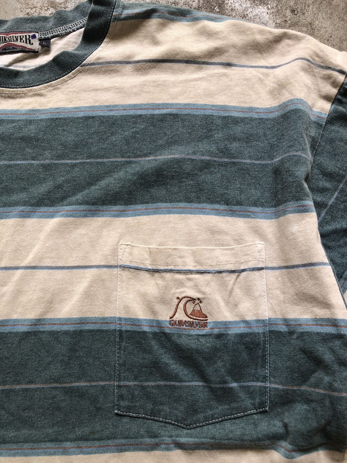 Quiksilver × Vintage VINTAGE QUIKSILVER STRIPE SURF T SHIRT Size US XL / EU 56 / 4 - 3 Thumbnail