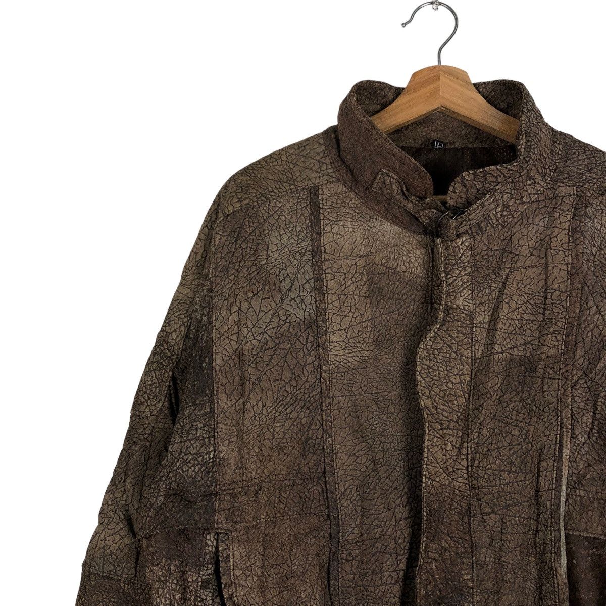 Genuine Leather 🔥Vtg Fly Bomber Leather Jacket Bondage Design Inspector Size US L / EU 52-54 / 3 - 7 Thumbnail